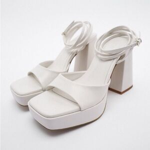 ZARA PLATFORM STRAPPY HEELS